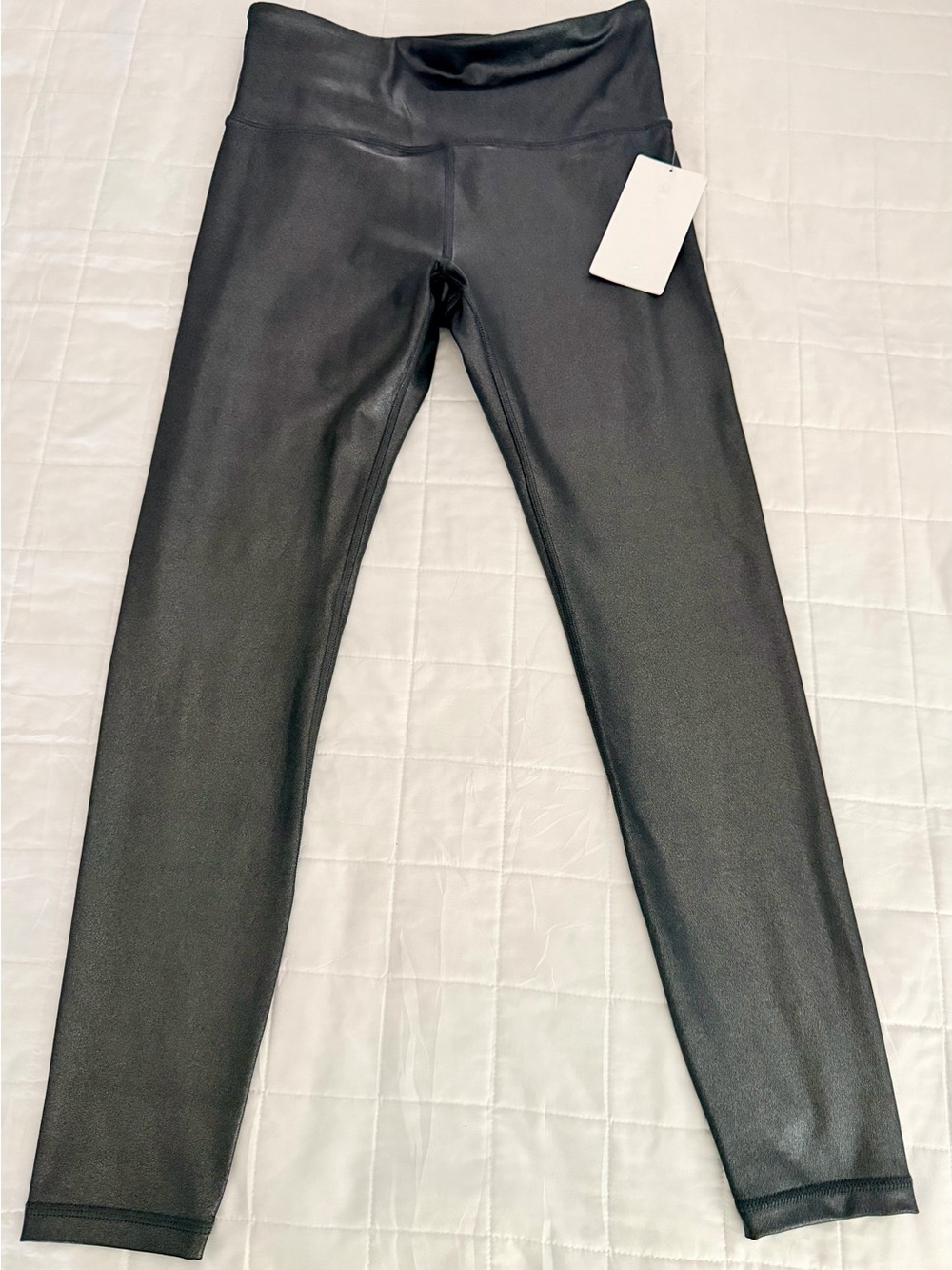 Athlete Black Faux Leather Leggings Size Small 25” inseam New with Tags!